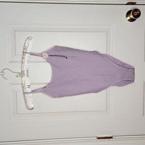 Forever 21 Lavender Silver Seamless Bodysuit Size M/L